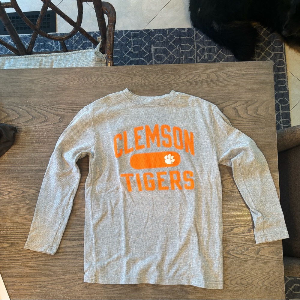 Clemson Tigers Gray and Orange Long Sleeve Shirt